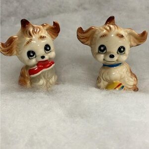 Vintage Ceramic Puppy Figurines